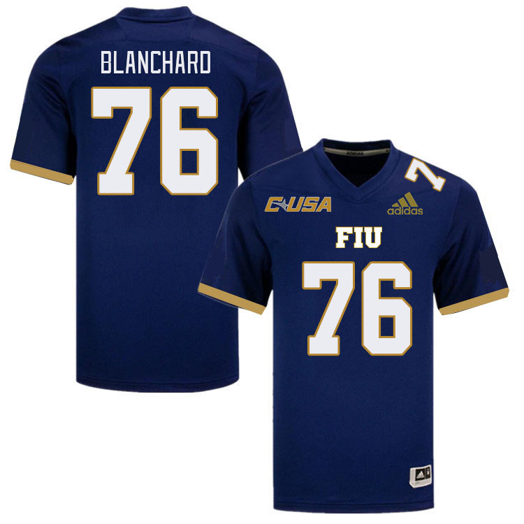 Men-Youth #76 Bo Blanchard Florida International Panthers 2023 College Football Jerseys Stitched-Nav